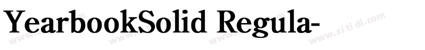 YearbookSolid Regula字体转换